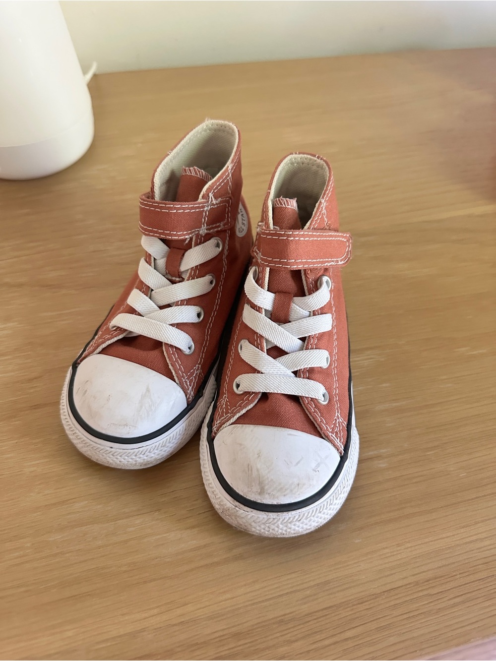 Converse Kids High-Top Sneakers in Rust Orange with White Accents